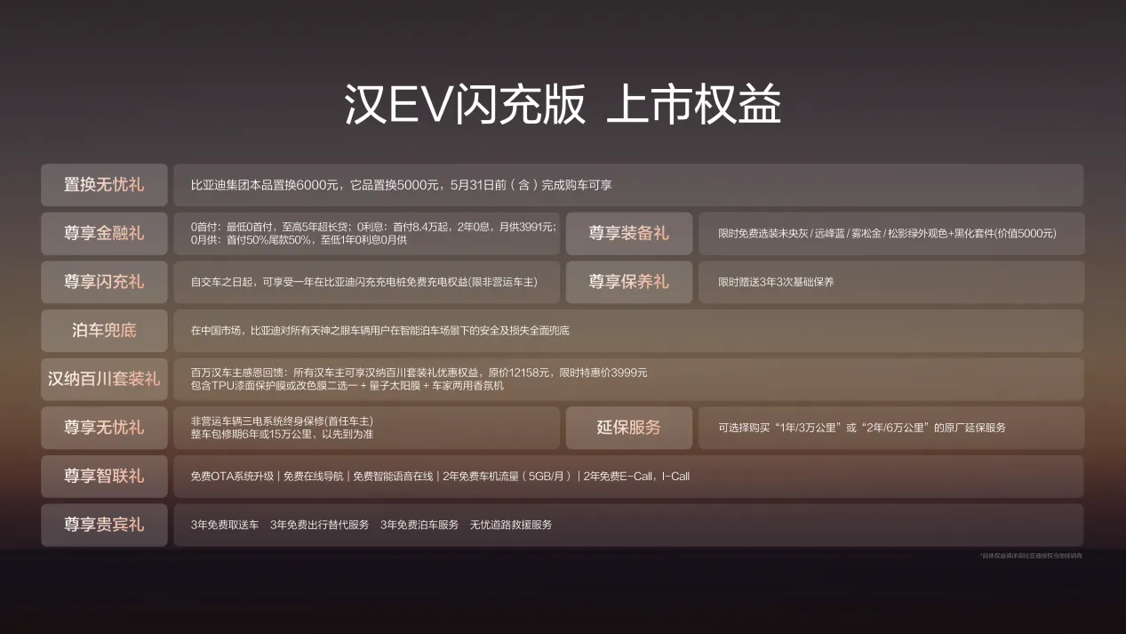 比亚迪汉EV闪充版携12大升级上市,售价17.98万~18.78万元